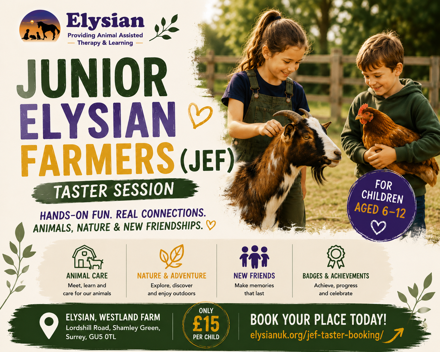 Junior Elysian Farmers Taster Session